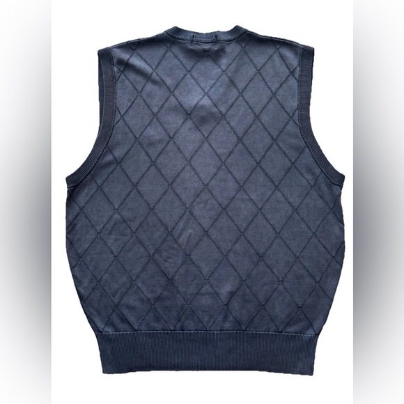 Masters Golf Augusta National Golf Shop  Silk Sweater Vest Men’s Size L Black - Picture 3 of 5